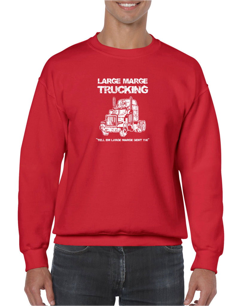 Large Marge Trucking Crew Sweatshirt Pee Wee's Big Adventure 80s Tell Em Large Marge Sent Ya Vintage Retro