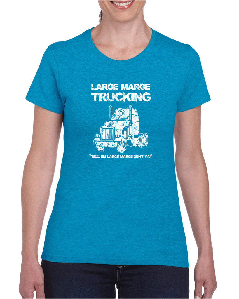 Large Marge Trucking Womens T-Shirt Pee Wee's Big Adventure 80s Tell Em Large Marge Sent Ya Vintage Retro
