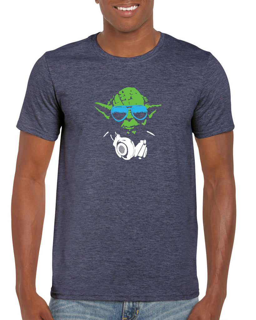 DJ Yoda Mens T-Shirt Jedi Light Saber Movie Star Geek Nerd Wars Vintage Retro