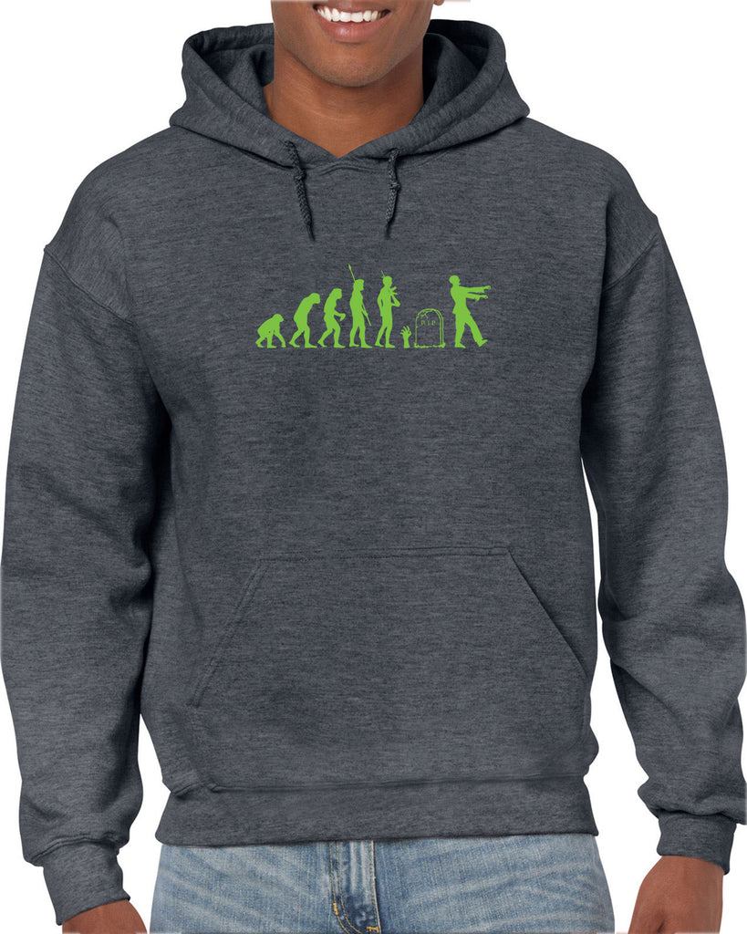 Zombie Evolution Hoodie Hooded Sweatshirt Funny Dead Undead Walking Dead Scary Horror Halloween Costume