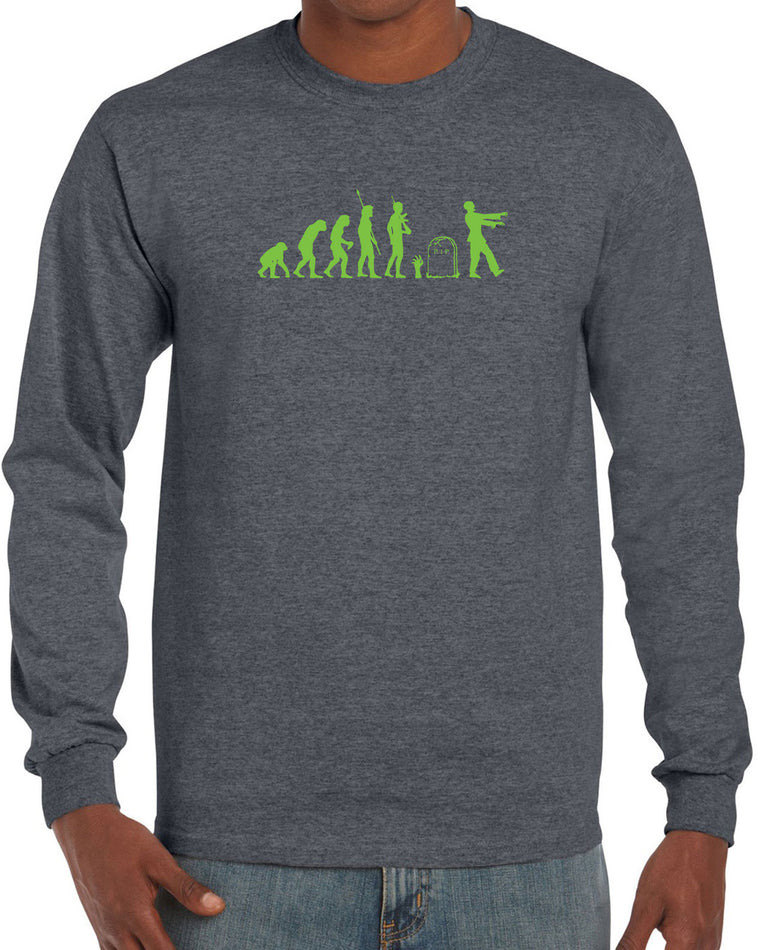 Men's Long Sleeve Shirt - Zombie Evolution