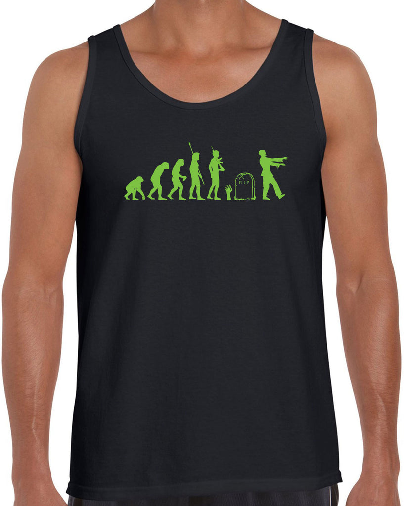 Zombie Evolution Tank Top Funny Dead Undead Walking Dead Scary Horror Halloween Costume
