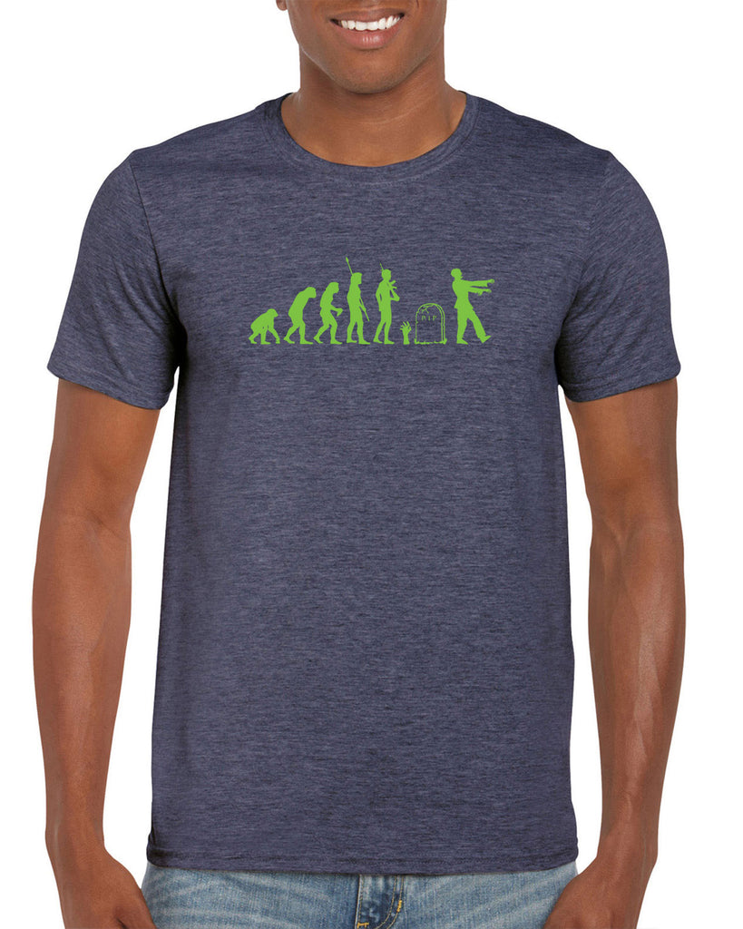 Zombie Evolution Mens T-Shirt Funny Dead Undead Walking Dead Scary Horror Halloween Costume