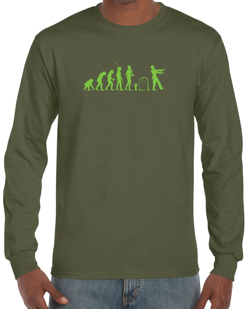 Zombie Evolution Hoodie Hooded Sweatshirt Funny Dead Undead Walking Dead Scary Horror Halloween Costume