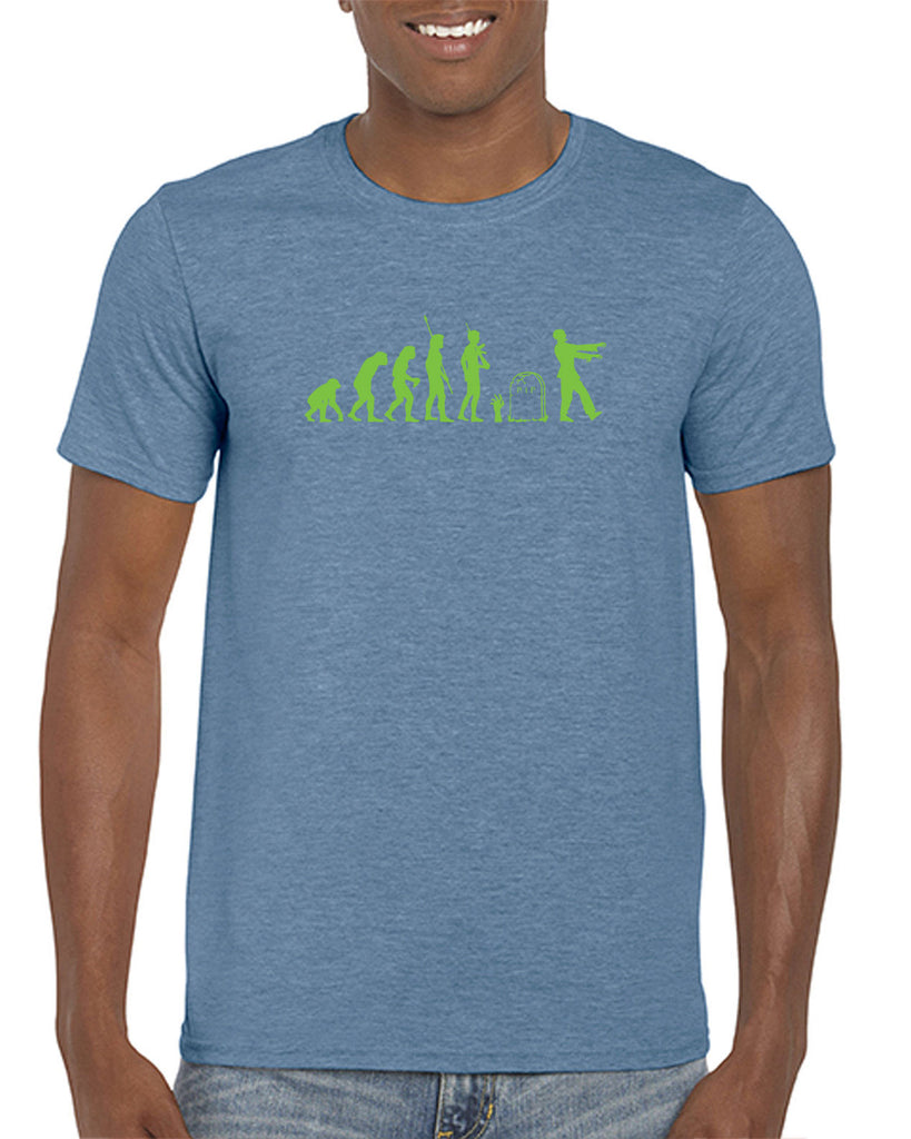 Zombie Evolution Mens T-Shirt Funny Dead Undead Walking Dead Scary Horror Halloween Costume