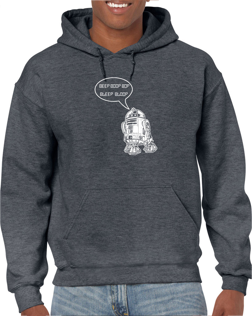 Beep Boop Bop Bleep Bloop Hoodie Hooded Sweatshirt Funny Droid Star Wars 3CPO Jedi Geek Nerd
