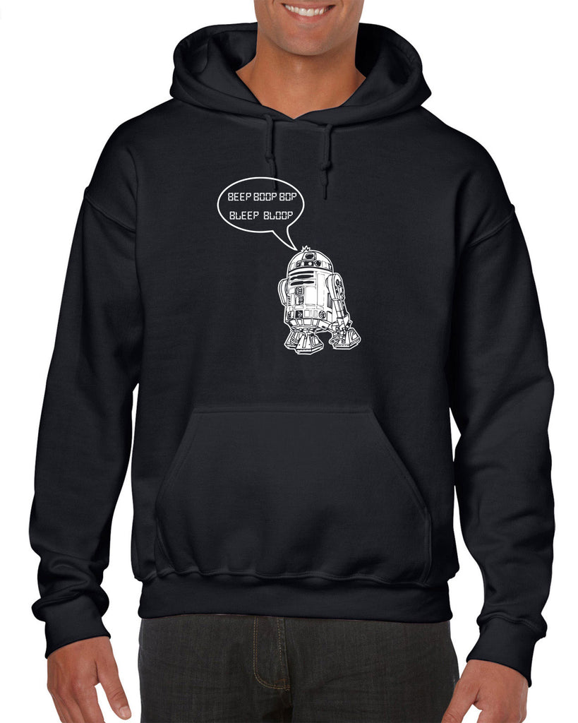 Beep Boop Bop Bleep Bloop Hoodie Hooded Sweatshirt Funny Droid Star Wars 3CPO Jedi Geek Nerd
