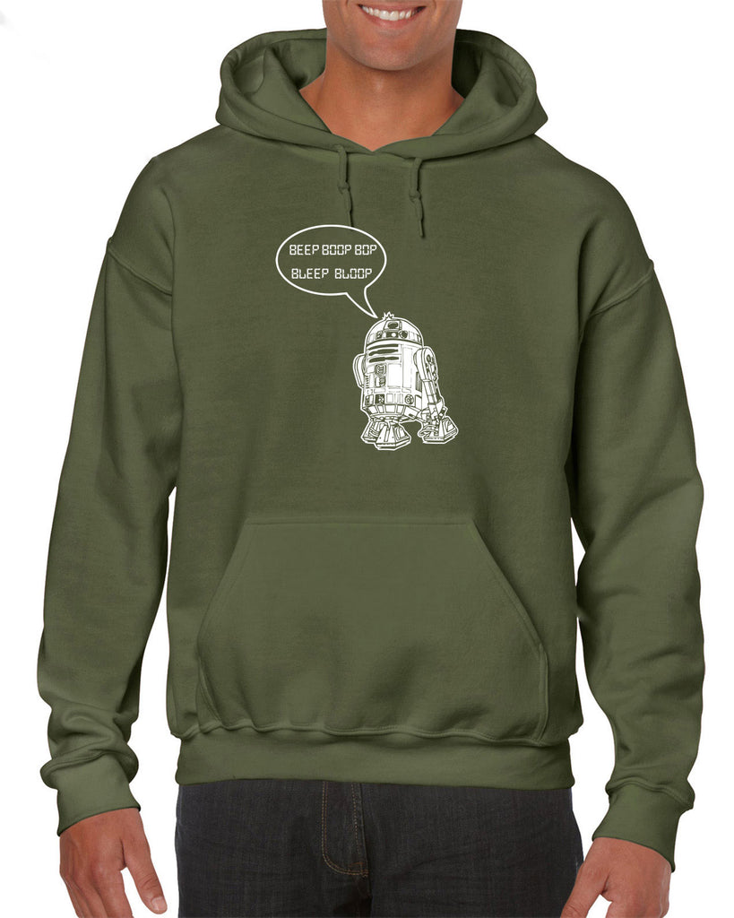 Beep Boop Bop Bleep Bloop Hoodie Hooded Sweatshirt Funny Droid Star Wars 3CPO Jedi Geek Nerd