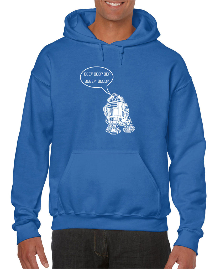 Beep Boop Bop Bleep Bloop Hoodie Hooded Sweatshirt Funny Droid Star Wars 3CPO Jedi Geek Nerd