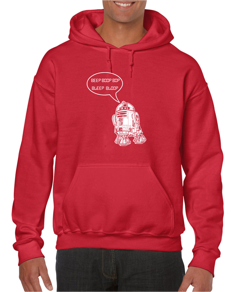 Beep Boop Bop Bleep Bloop Hoodie Hooded Sweatshirt Funny Droid Star Wars 3CPO Jedi Geek Nerd