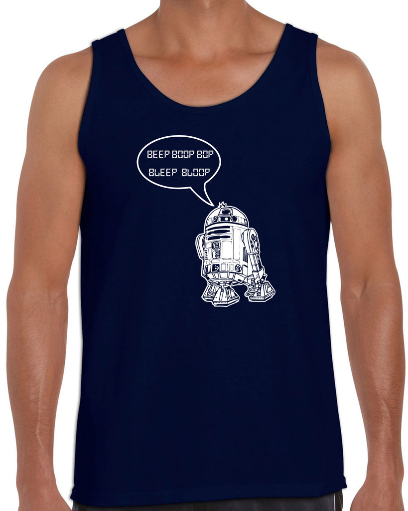 Men's Sleeveless Tank Top - Beep Boop Blop