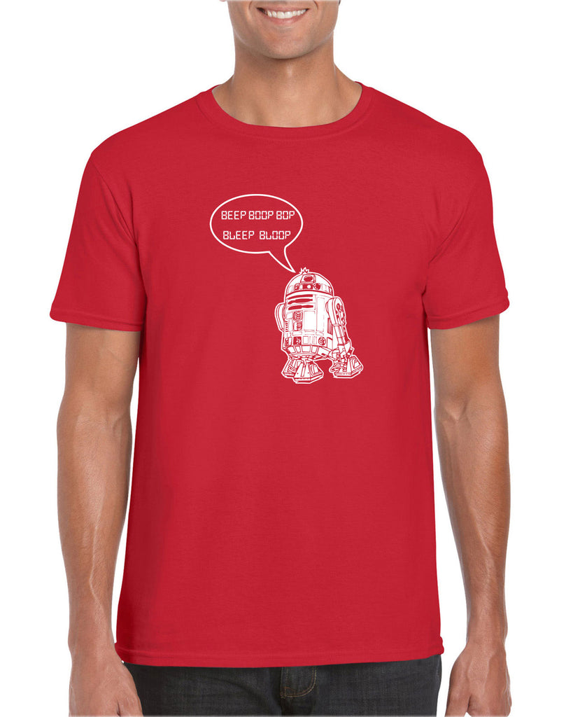 Beep Boop Bop Bleep Bloop Mens T-Shirt Funny Droid Star Wars 3CPO Jedi Geek Nerd