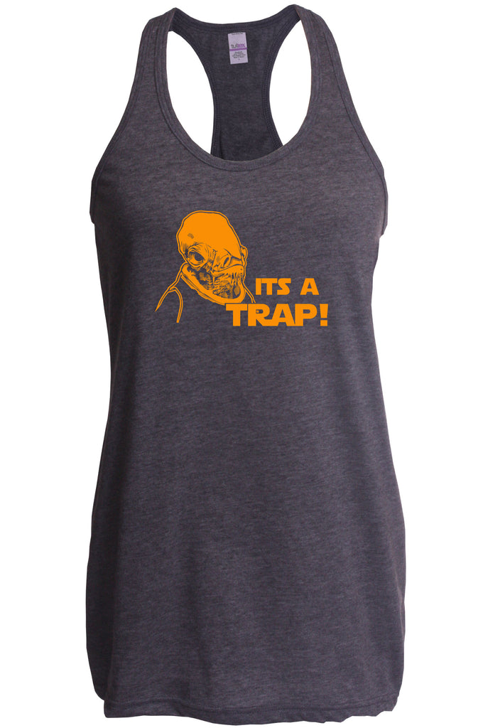 It's A Trap Racer Back Tank Top Racerback Star Wars Admiral Ackbar Funny Geek Nerd 80s Movie Jedi Force Light Saber