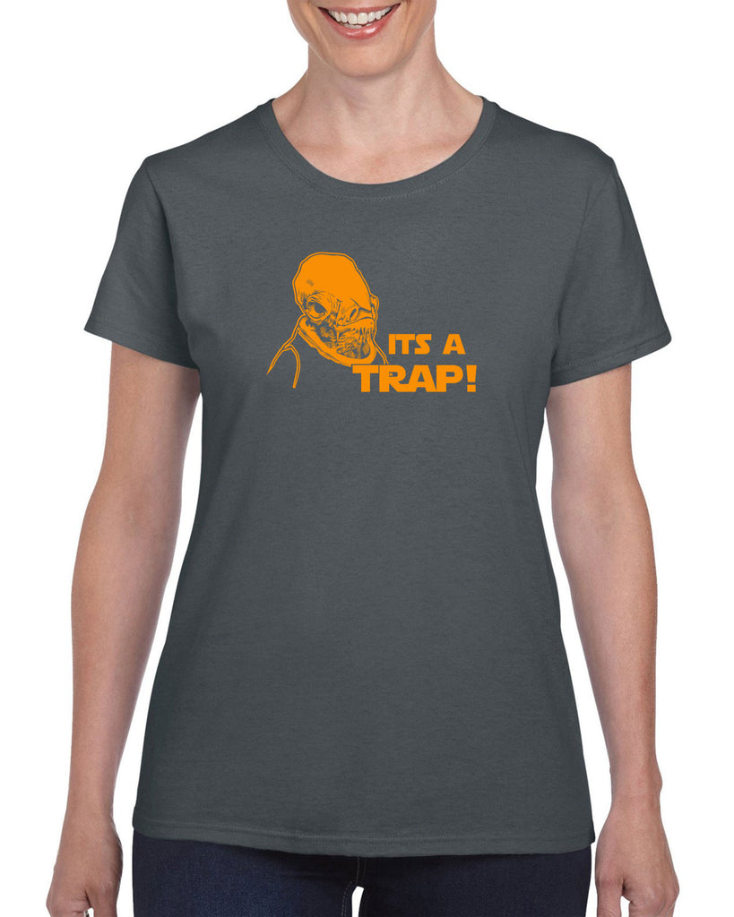 It's A Trap Womens T-Shirt Star Wars Admiral Ackbar Funny Geek Nerd 80s Movie Jedi Force Light Saber