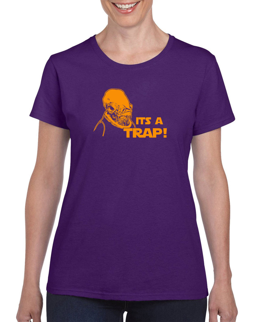 It's A Trap Womens T-Shirt Star Wars Admiral Ackbar Funny Geek Nerd 80s Movie Jedi Force Light Saber
