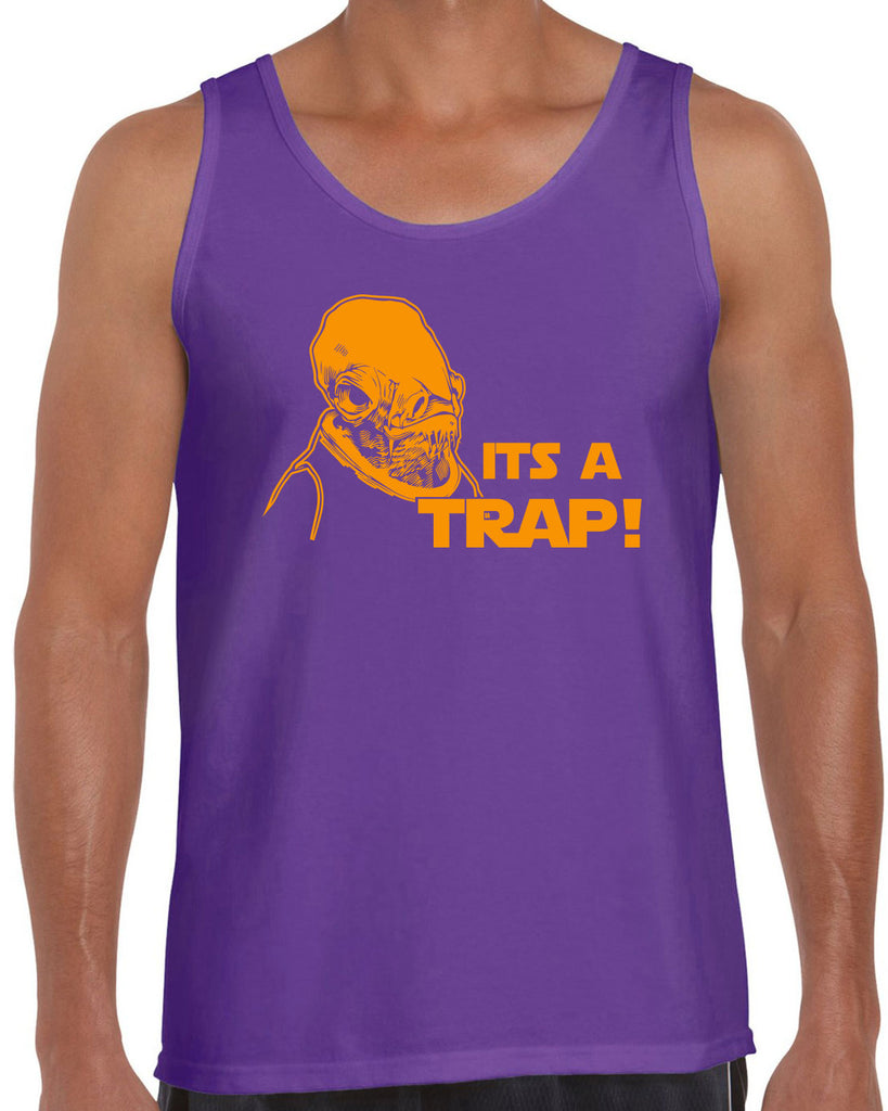 It's A Trap Tank Top Star Wars Admiral Ackbar Funny Geek Nerd 80s Movie Jedi Force Light Saber