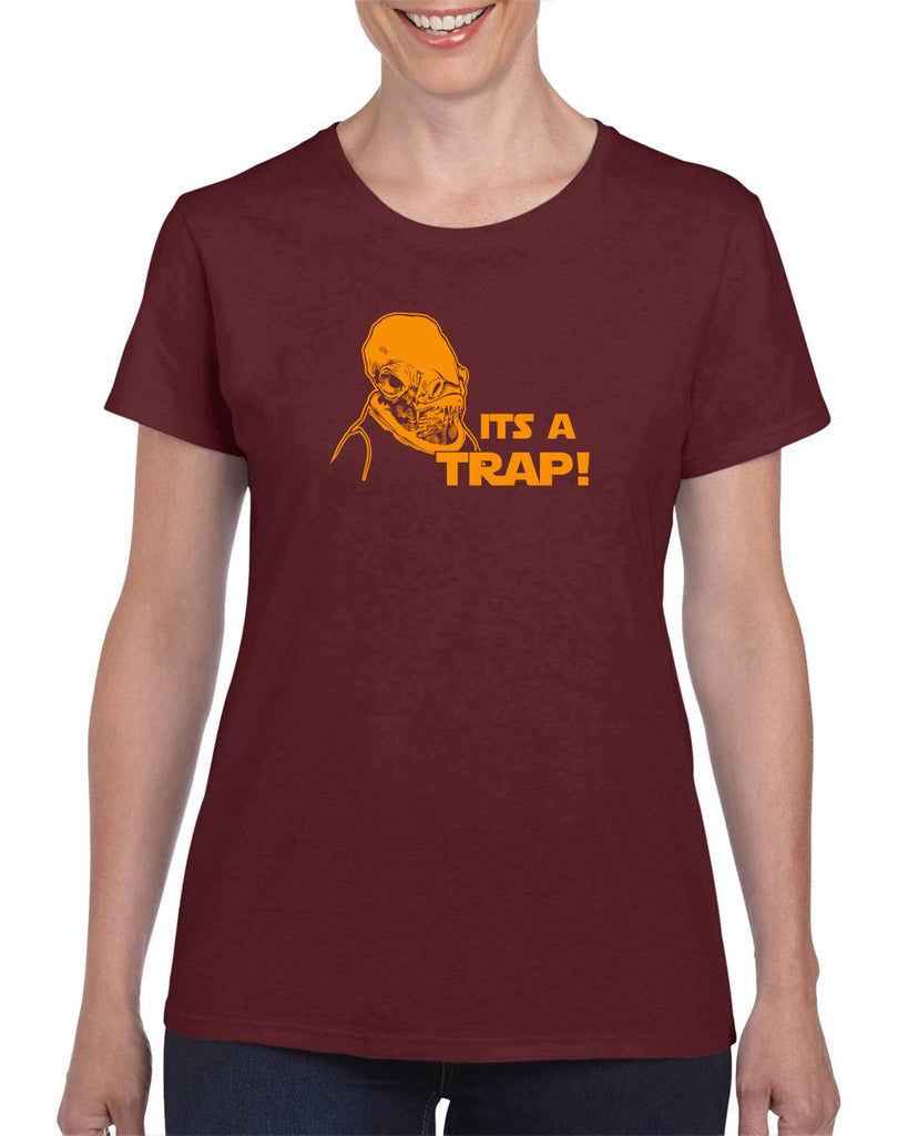 It's A Trap Womens T-Shirt Star Wars Admiral Ackbar Funny Geek Nerd 80s Movie Jedi Force Light Saber