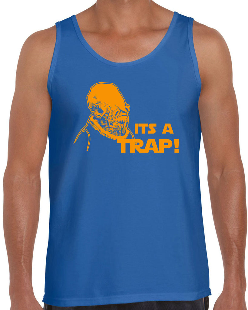 It's A Trap Tank Top Star Wars Admiral Ackbar Funny Geek Nerd 80s Movie Jedi Force Light Saber
