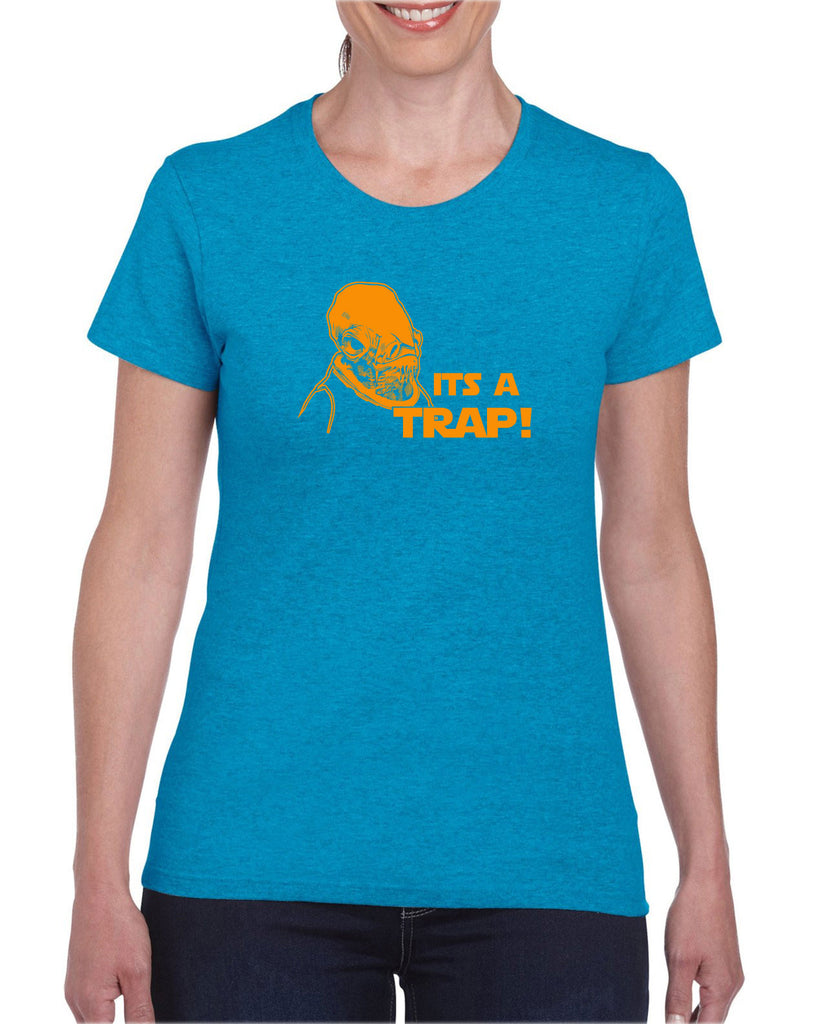 It's A Trap Womens T-Shirt Star Wars Admiral Ackbar Funny Geek Nerd 80s Movie Jedi Force Light Saber
