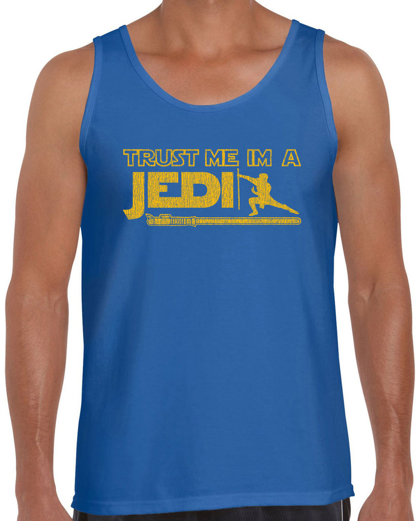 Trust Me Im A Jedi Tank Top Funny Star Wars Geek Nerd Light Saber 80s Party Costume