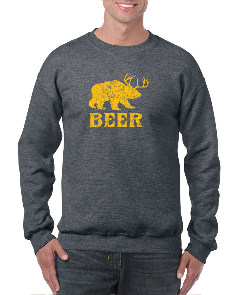 Beer Bear Deer Crew Sweatshirt Party Costume Rude Vulgar Drunk Drinking Game College