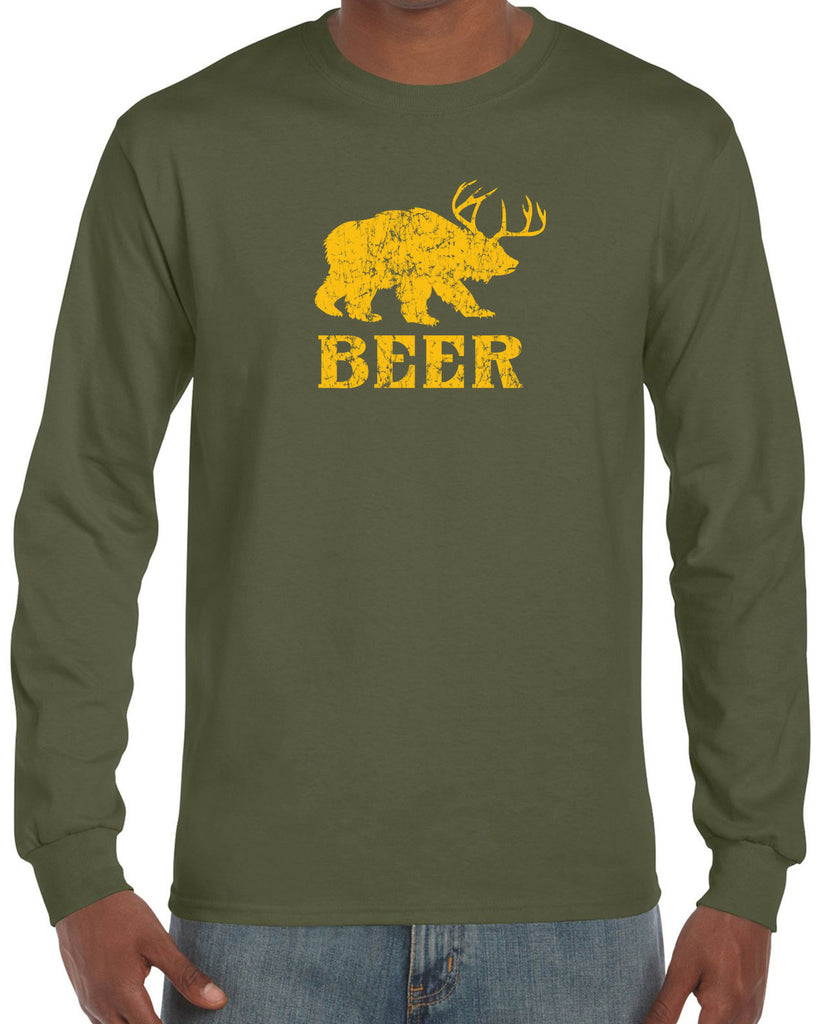 Beer Bear Deer Long Sleeve Shirt Party Costume Rude Vulgar Drunk Drinking Game College