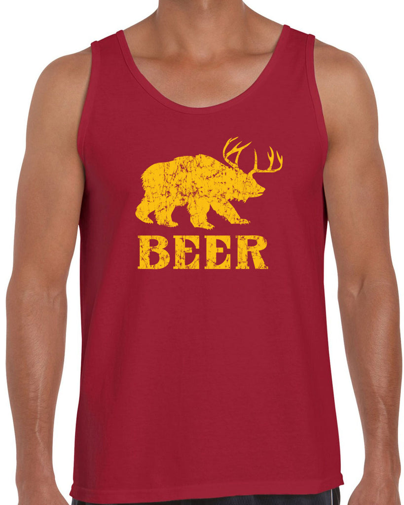 Beer Bear Deer Tank Top Party Costume Rude Vulgar Drunk Drinking Game College