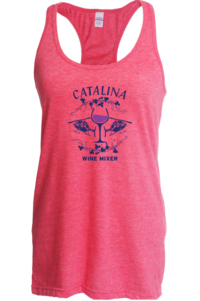 Women's Racer Back Tank Top - Catalina Wine Mixer