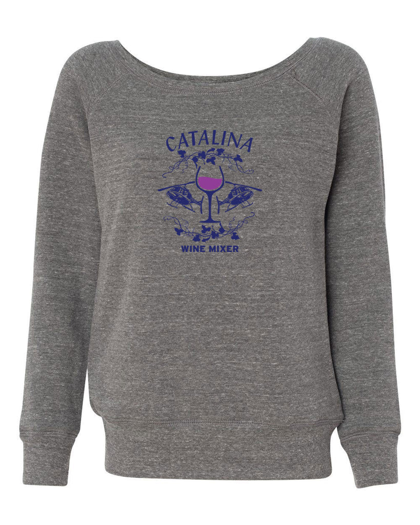 Catalina Wine Mixer Womens Off The Shoulder Crew Sweatshirt Step Brothers Movie Prestige Worldwide Boats N Hoes College Party