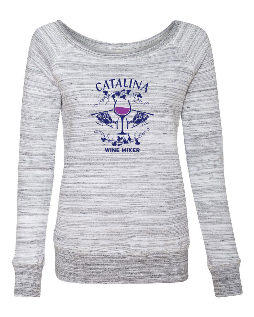 Catalina Wine Mixer Womens Off The Shoulder Crew Sweatshirt Step Brothers Movie Prestige Worldwide Boats N Hoes College Party