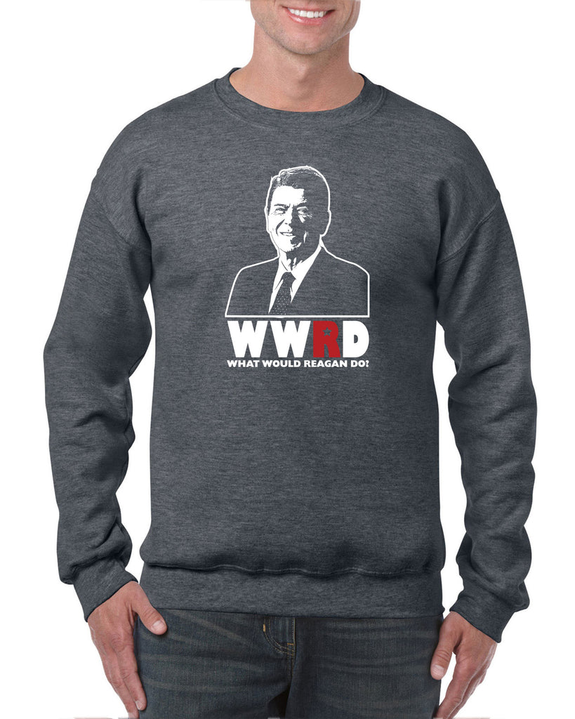 What Would Reagan Do? Bush 1984 Crew Sweatshirt election campaign rally president 80s party costume vintage retro