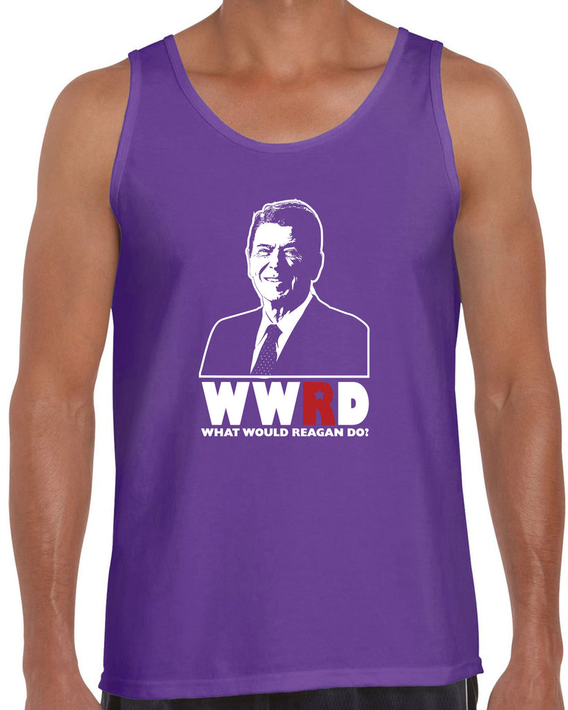 What Would Reagan Do? Bush 1984 Tank Top election campaign rally president 80s party costume vintage retro