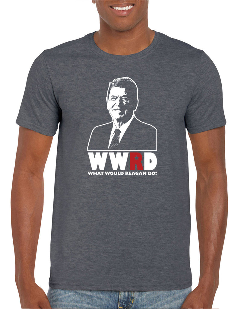 What Would Reagan Do? Bush 1984 Mens T-Shirt election campaign rally president 80s party costume vintage retro