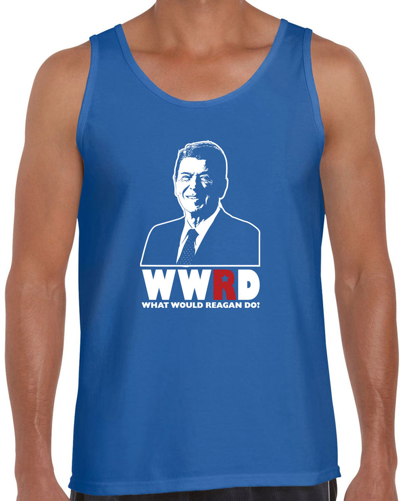What Would Reagan Do? Bush 1984 Tank Top election campaign rally president 80s party costume vintage retro