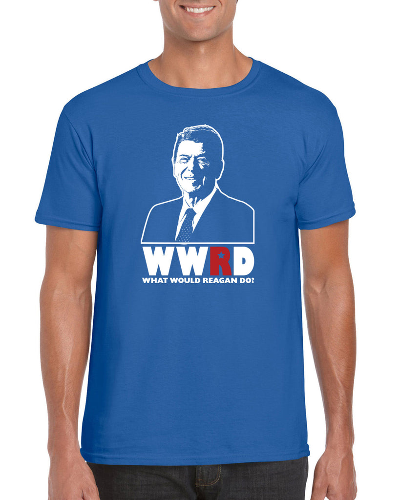 What Would Reagan Do? Bush 1984 Mens T-Shirt election campaign rally president 80s party costume vintage retro