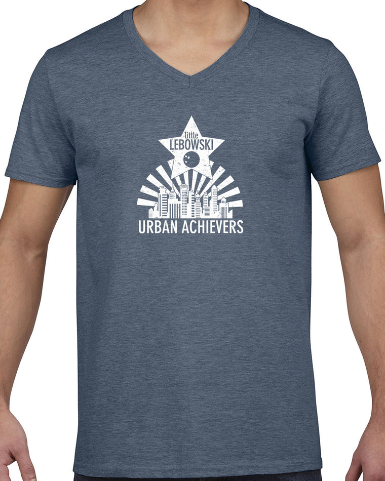 Men's Short Sleeve V-Neck T-Shirt - Little Lebowski Urban Achievers