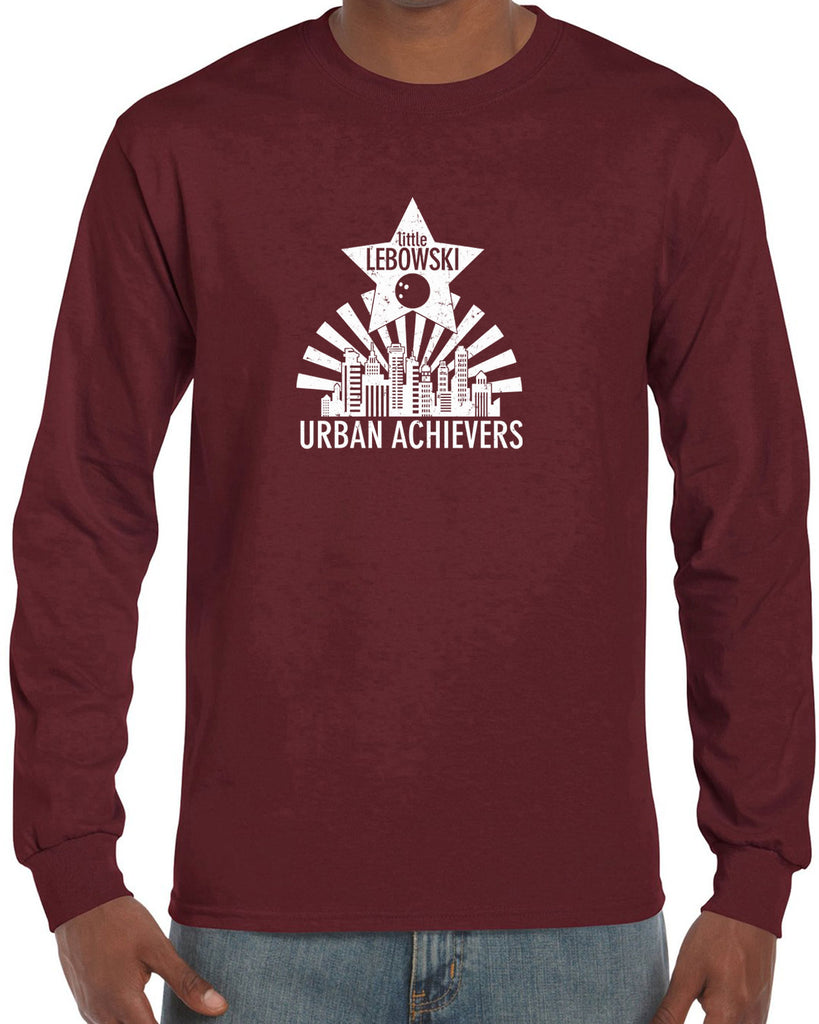 Little Lebowski Urban Achievers Long Sleeve Shirt The Big 90s Movie Stoner Dude Abides Bowling Party College