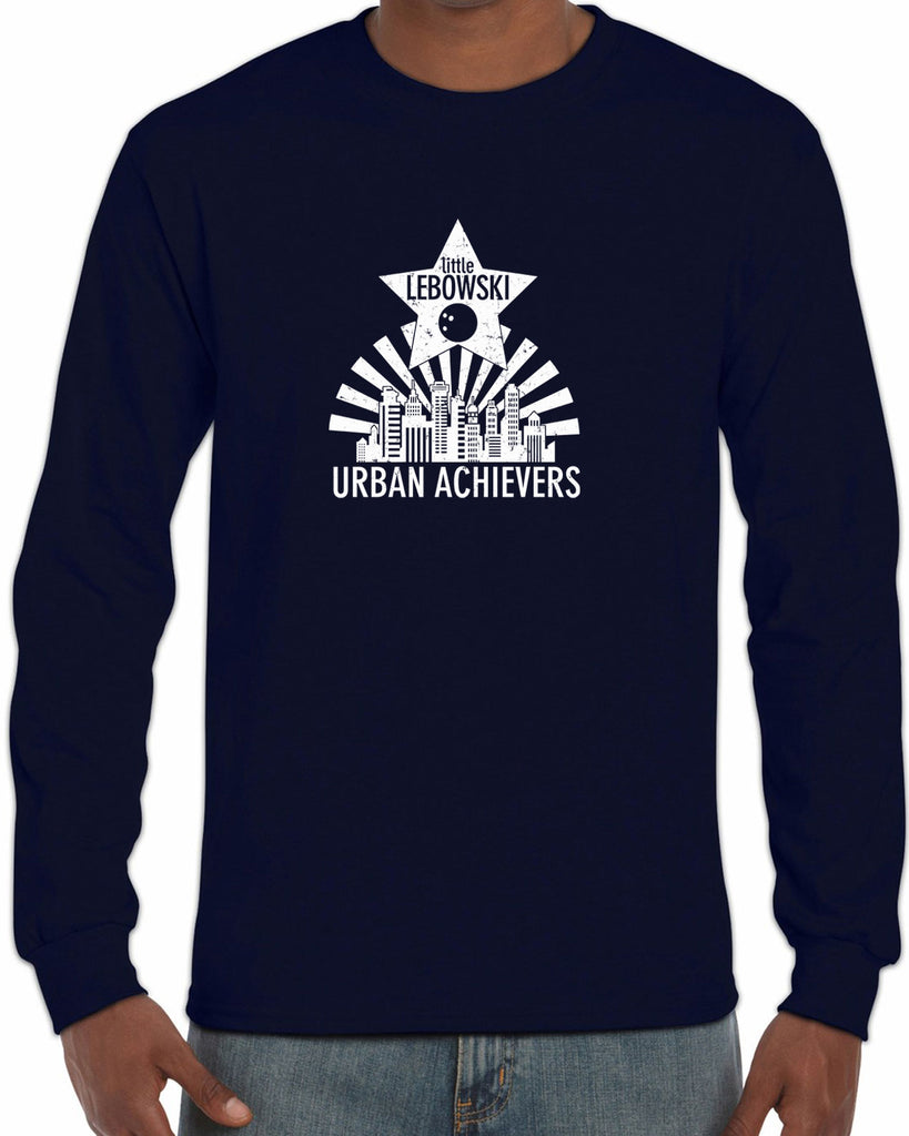 Little Lebowski Urban Achievers Long Sleeve Shirt The Big 90s Movie Stoner Dude Abides Bowling Party College