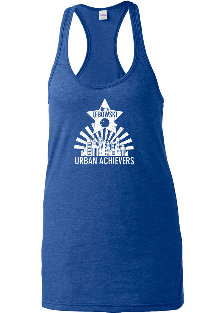 Little Lebowski Urban Achievers Racer Back Tank Top Racerback The Big 90s Movie Stoner Dude Abides Bowling Party College
