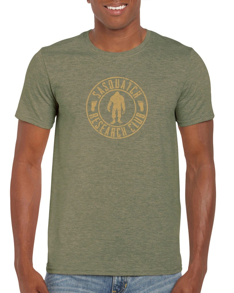 Sasquatch Research Club Mens T-Shirt Yeti Bigfoot Squatching Gone Squatchin Squatch College Party Vintage