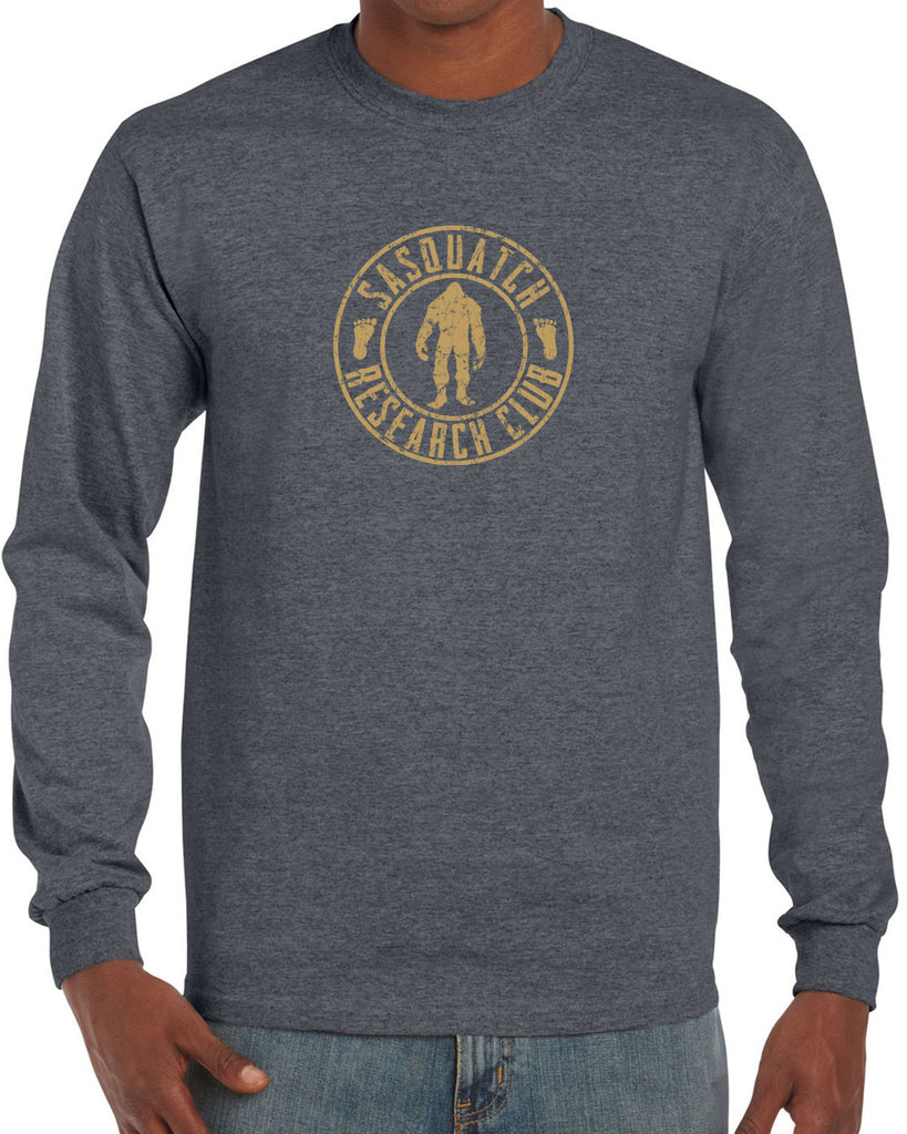 Sasquatch Research Club Long Sleeve Shirt Yeti Bigfoot Squatching Gone Squatchin Squatch College Party Vintage
