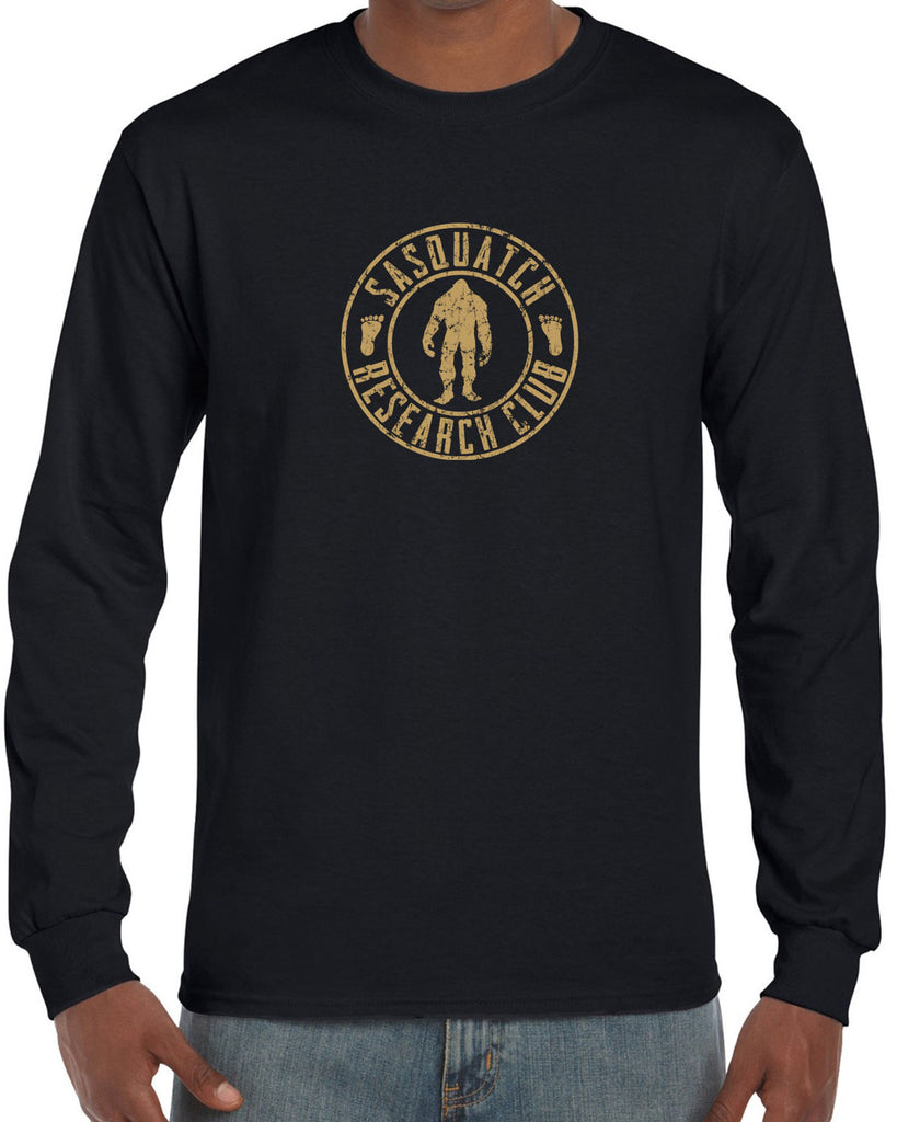 Sasquatch Research Club Long Sleeve Shirt Yeti Bigfoot Squatching Gone Squatchin Squatch College Party Vintage