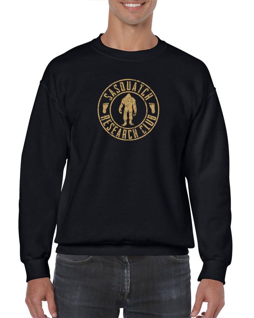 Sasquatch Research Club Crew Sweatshirt Yeti Bigfoot Squatching Gone Squatchin Squatch College Party Vintage