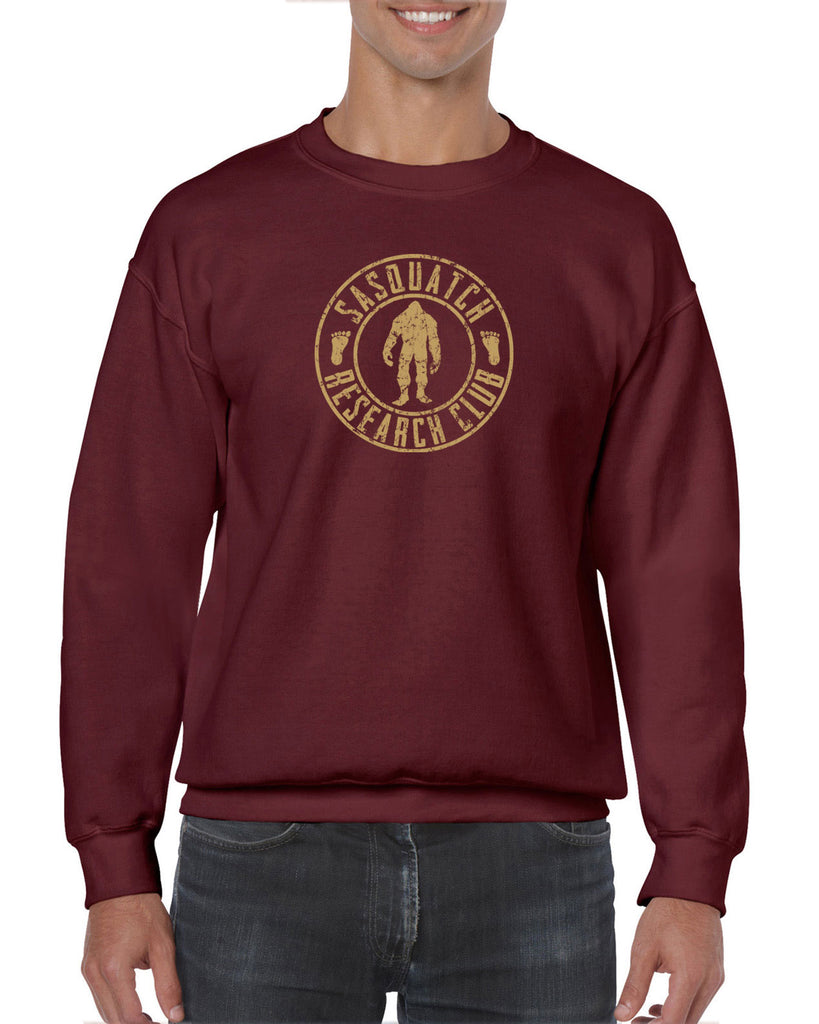 Sasquatch Research Club Crew Sweatshirt Yeti Bigfoot Squatching Gone Squatchin Squatch College Party Vintage