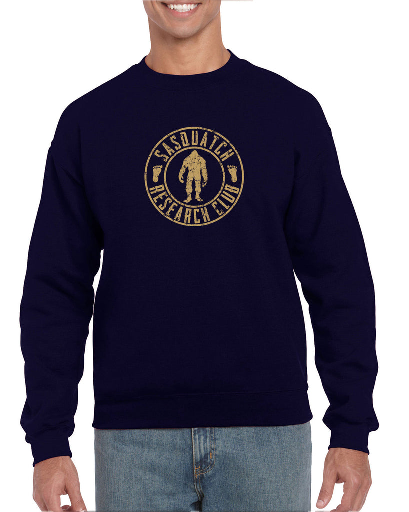 Sasquatch Research Club Crew Sweatshirt Yeti Bigfoot Squatching Gone Squatchin Squatch College Party Vintage