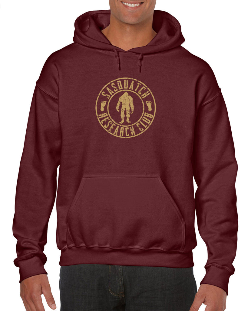 Sasquatch Research Club Hoodie Hooded Sweatshirt Yeti Bigfoot Squatching Gone Squatchin Squatch College Party Vintage