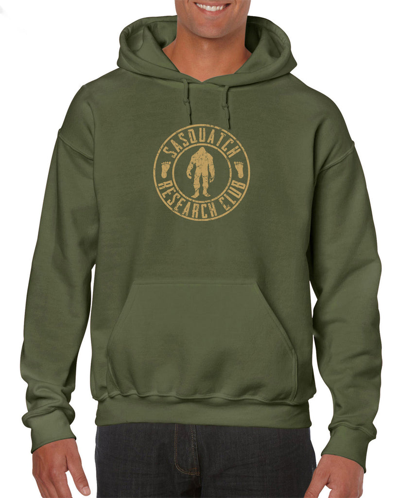 Sasquatch Research Club Hoodie Hooded Sweatshirt Yeti Bigfoot Squatching Gone Squatchin Squatch College Party Vintage