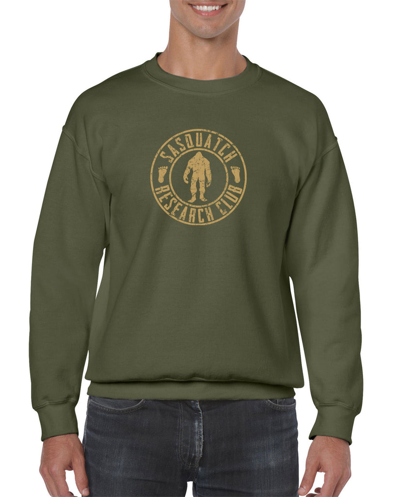 Sasquatch Research Club Crew Sweatshirt Yeti Bigfoot Squatching Gone Squatchin Squatch College Party Vintage