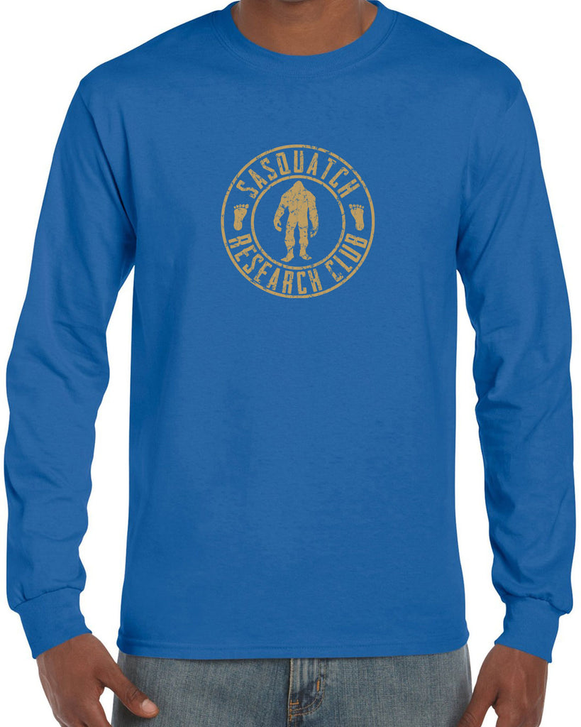 Sasquatch Research Club Long Sleeve Shirt Yeti Bigfoot Squatching Gone Squatchin Squatch College Party Vintage
