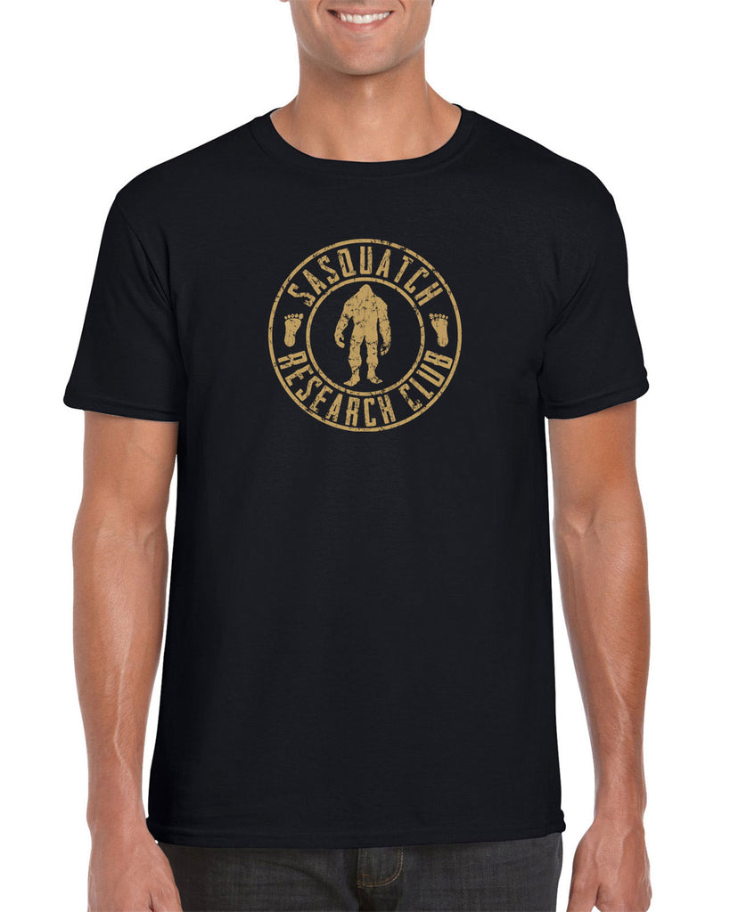 Sasquatch Research Club Mens T-Shirt Yeti Bigfoot Squatching Gone Squatchin Squatch College Party Vintage